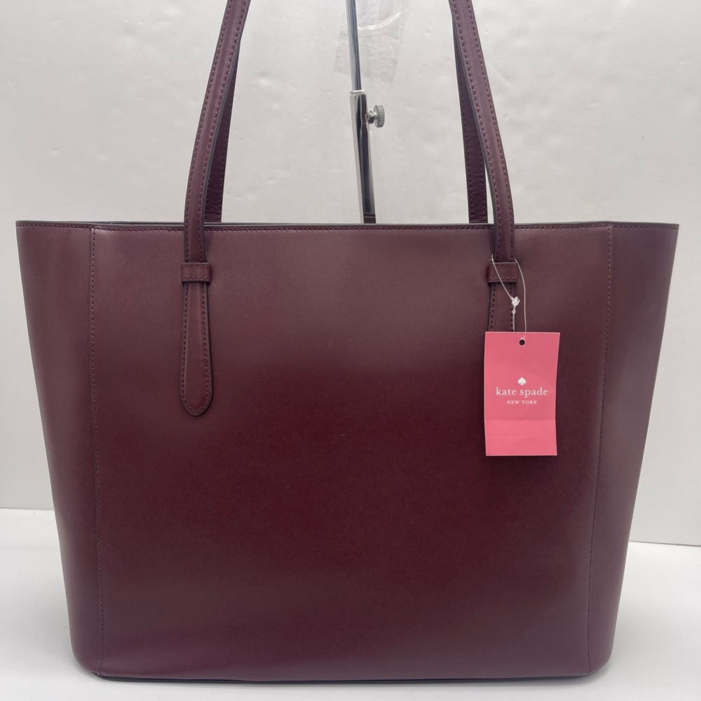 Kate Spade New York SCHUYLER MEDIUM Zip Top TOTE Shoulder Bag 
Cherrywood 
NWT - Picture 2 of 16